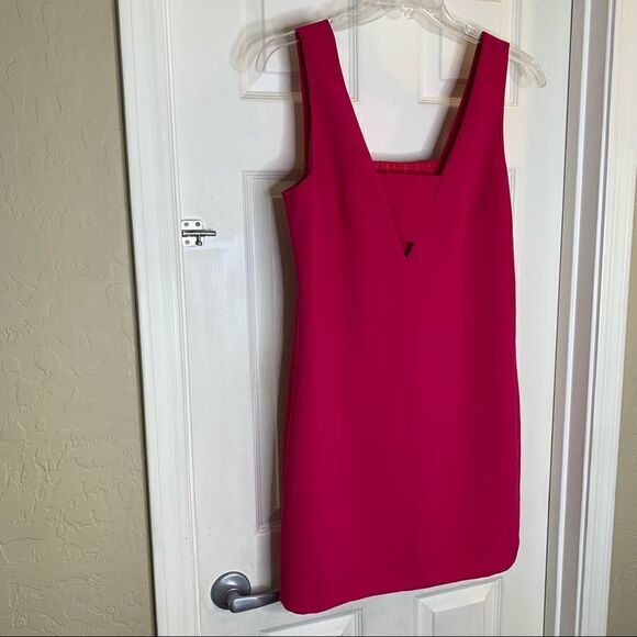 Trina Turk Fuchsia Dress Size 10 Keyhole Cutout - Picture 4 of 10